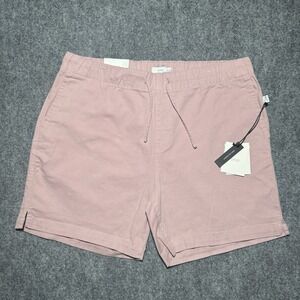 Onia Men's Poplin Lounge Shorts w/Pockets Garment Dye Cotton Peach Pink XL NWT